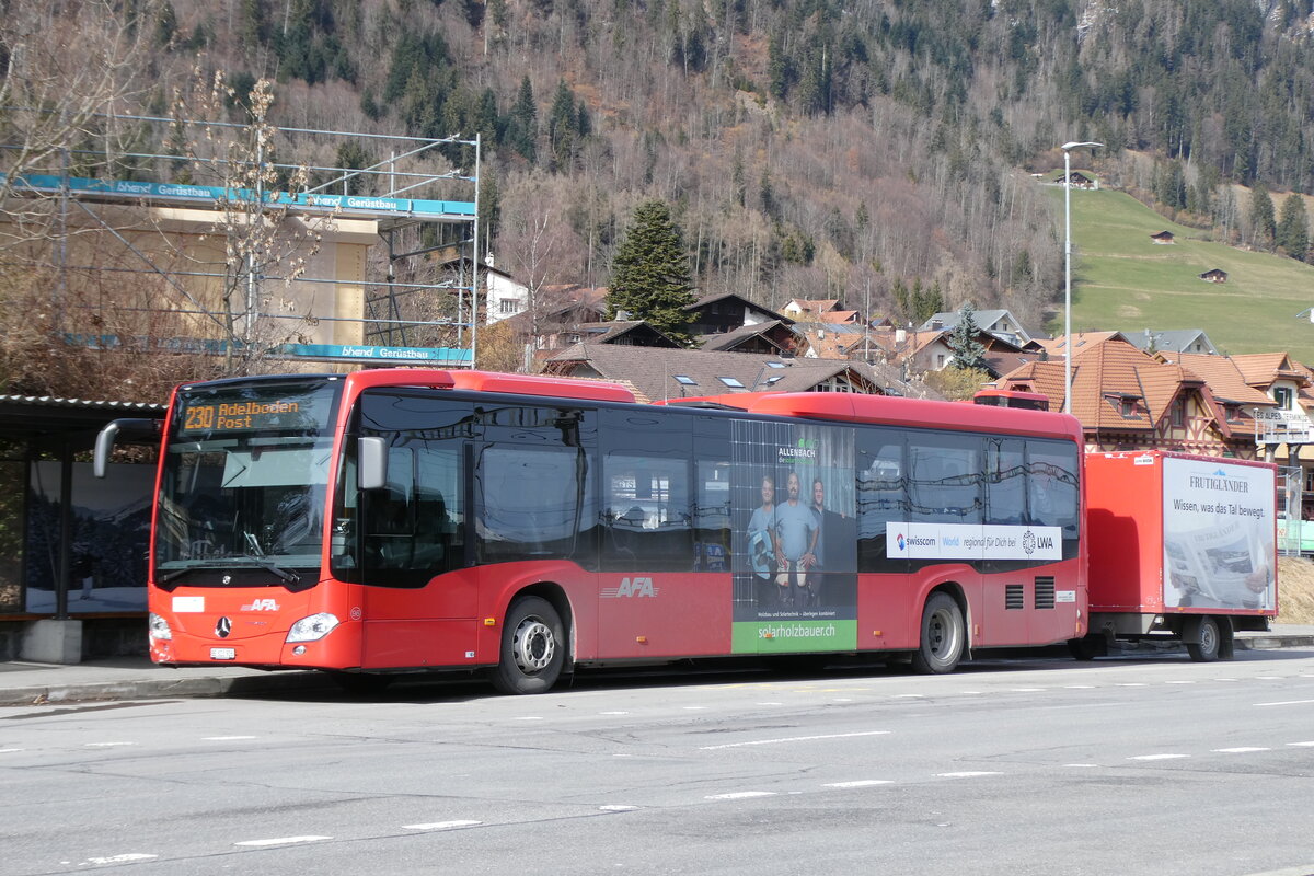 (285'029) - AFA Adelboden - Nr. 96/BE 823'926 - Mercedes am 22. Februar 2026 beim Bahnhof Frutigen