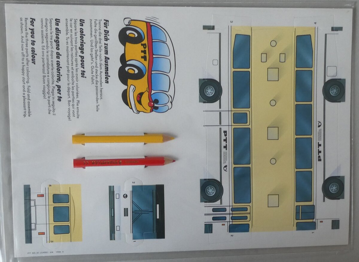 (285'033) - PTT-Bastelbogen am 23. Februar 2026 in Thun