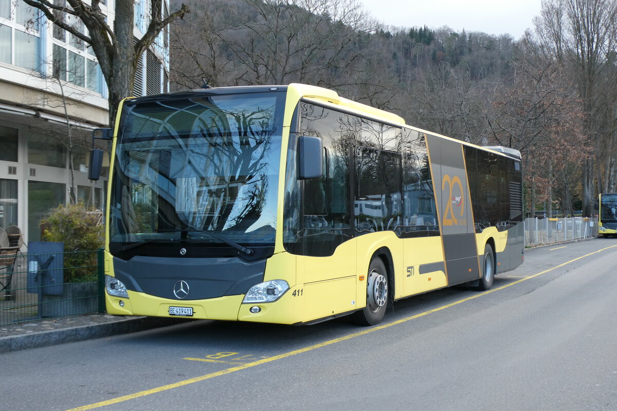 (285'036) - STI Thun - Nr. 411/BE 419'411 - Mercedes am 24. Februar 2026 bei der Schiffl�ndte Thun