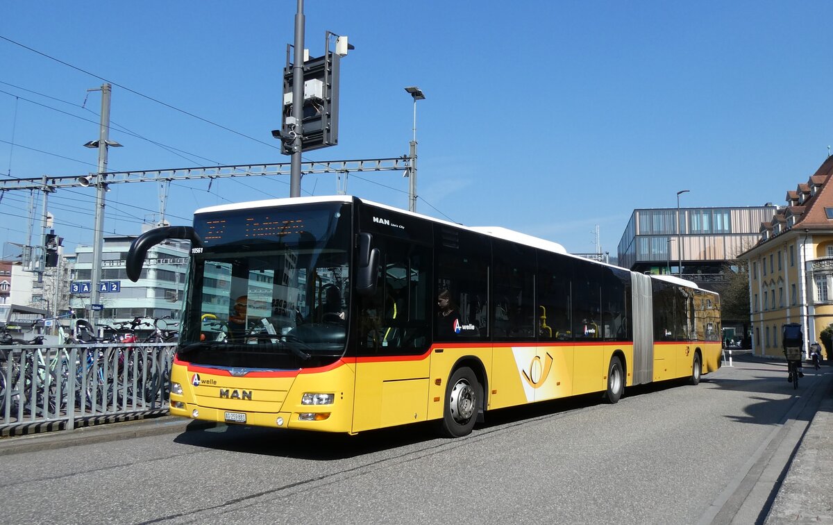 (285'532) - PostAuto Nordschweiz - AG 259'881/PID 10'561 - MAN am 19. M�rz 2026 beim Bahnhof Baden