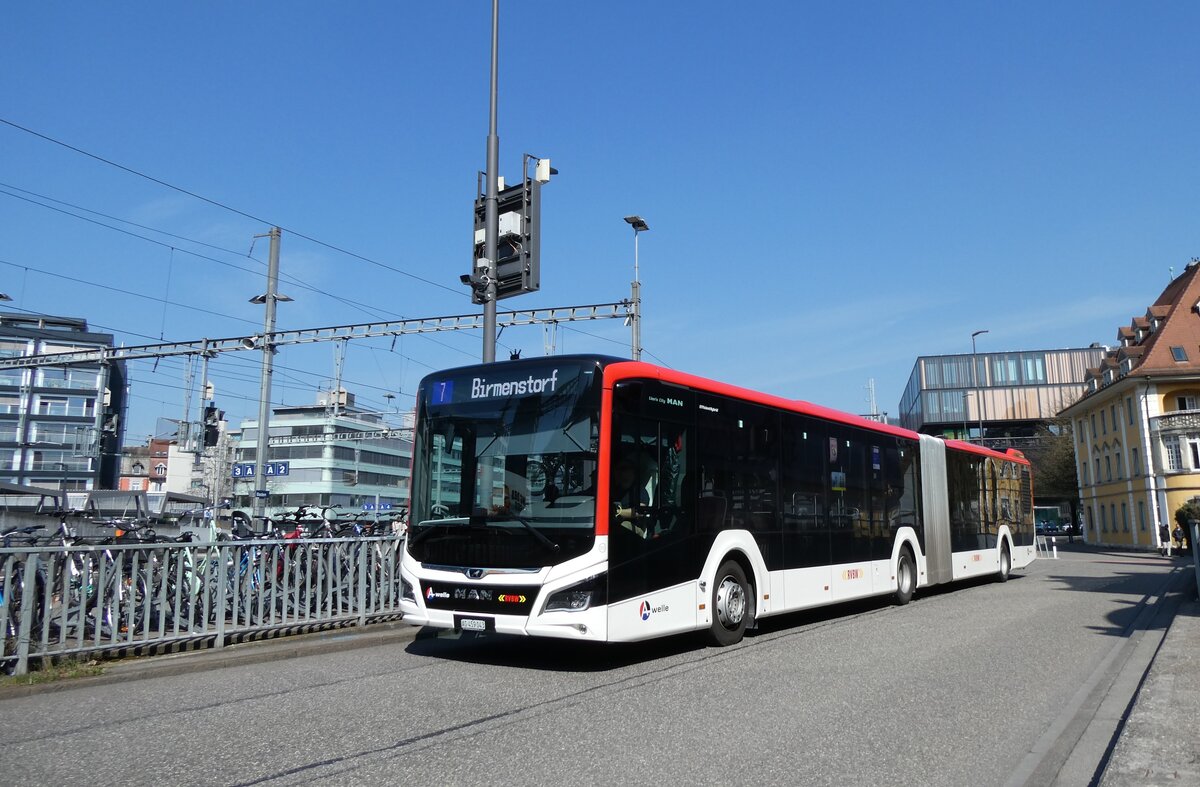 (285'541) - Twerenbold, Baden - Nr. 313/AG 459'043 - MAN am 19. M�rz 2026 beim Bahnhof Baden