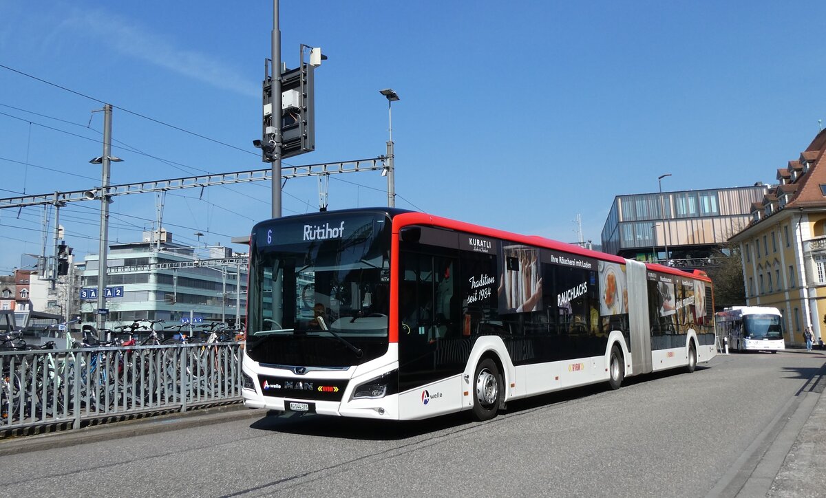 (285'557) - Inderm�hle, Rekingen - Nr. 135/AG 544'376 - MAN am 19. M�rz 2026 beim Bahnhof Baden