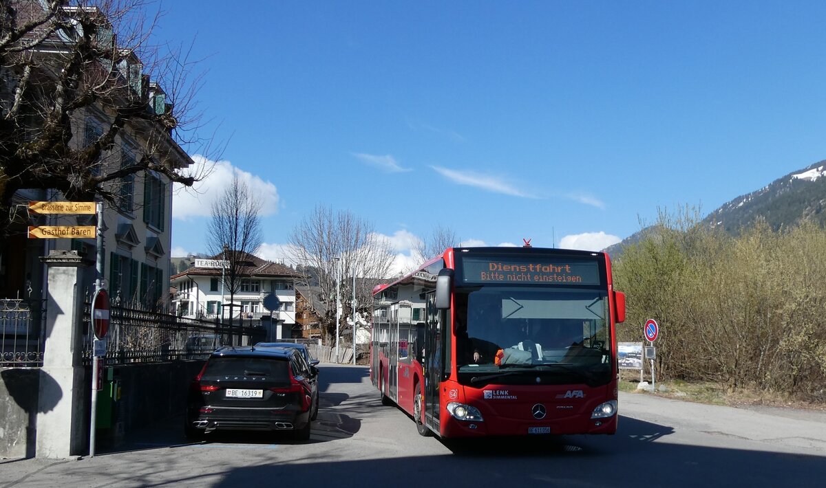 (285'577) - AFA Adelboden - Nr. 54/BE 611'056 - Mercedes am 20. M�rz 2026 beim Bahnhof Zwisimmen
