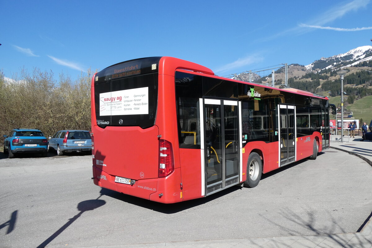 (285'578) - AFA Adelboden - Nr. 54/BE 611'056 - Mercedes am 20. M�rz 2026 beim Bahnhof Zweisimmen