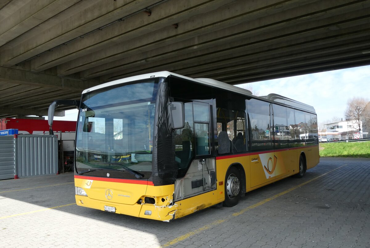 (285'626) - CarPostal Ouest - VD 260'977/PID 5626 - Mercedes (ex Faucherre, Moudon) am 21. M�rz 2026 in Kerzers, Murtenstrasse