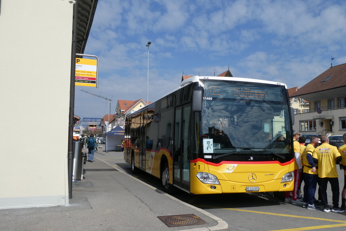 (285'658) - PostAuto Bern - Nr. 1/BE 414'001 /PID 11'460 - Mercedes am 21. M�rz 2026 beim Bahnhof Kerzers