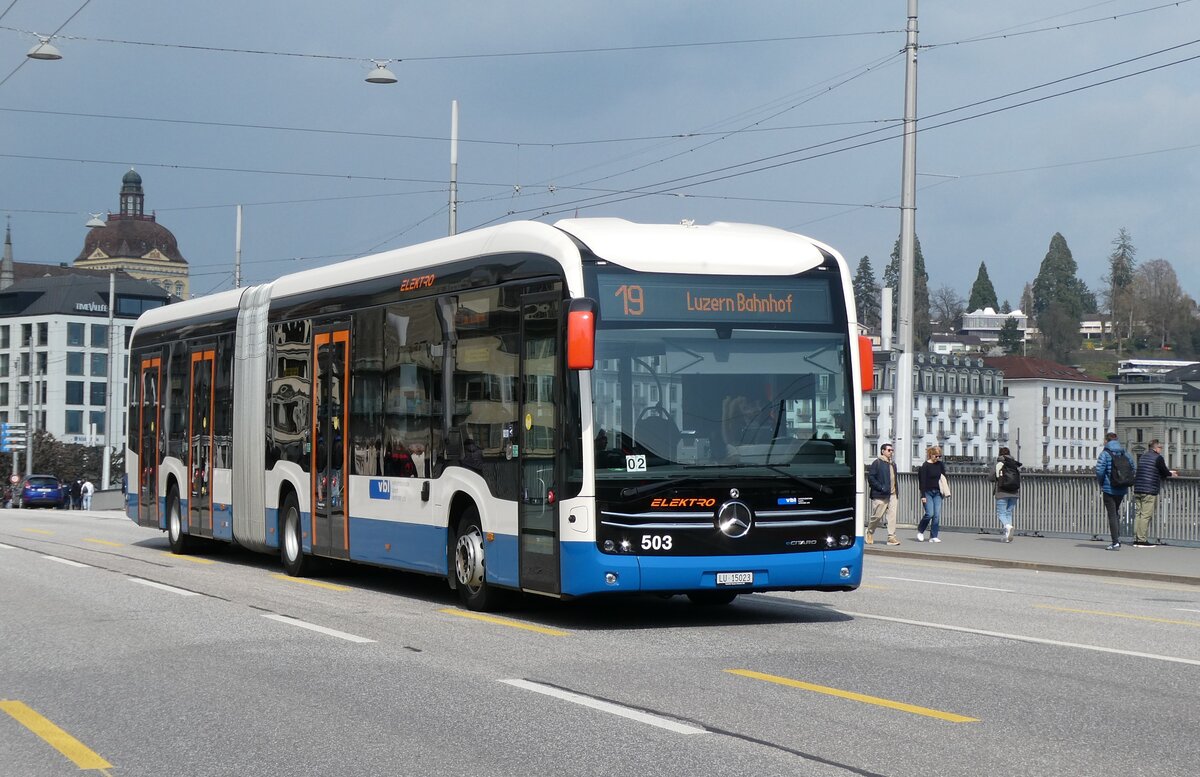 (285'696) - VBL Luzern - Nr. 503/LU 15'023 - eMercedes am 23. M�rz 2026 in Luzern, Bahnhofbr�cke