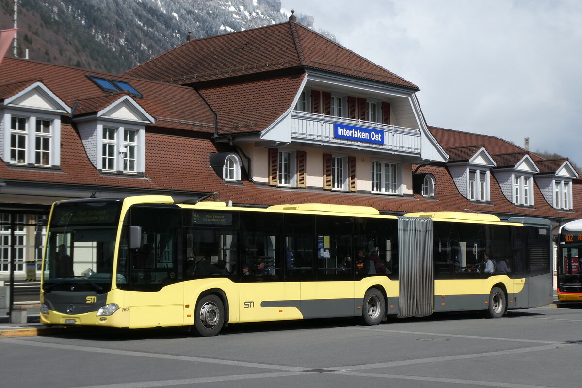 (285'839) - STI Thun - Nr. 167/BE 752'167 - Mercedes am 29. M�rz 2026 beim Bahnhof Interlaken Ost
