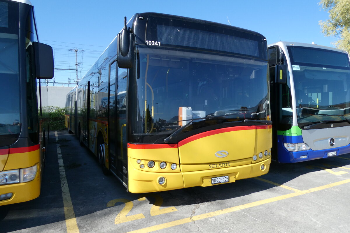 (286'367) - CarPostal Ouest - VD 305'105/PID 10'341 - Solaris am 25. April 2026 in Yverdon, Garage