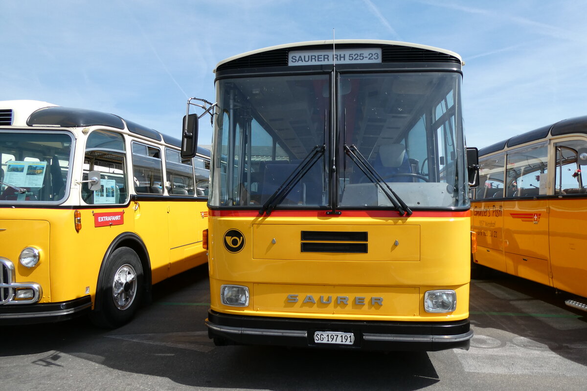(286'617) - Br�hwiler, Niederb�ren - SG 197'191 - Saurer/R&J (ex Rubatscher, Seewen; ex Br�tsch, B�ttenhardt; ex P 24'361) am 2. Mai 2026 in Attikon, Wegm�ller