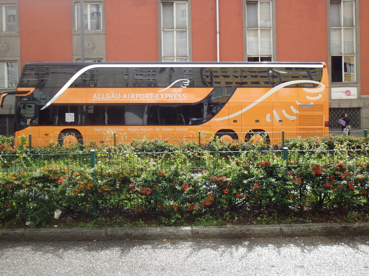 Allgu-Airport-Express, Mindelheim - Setra S 431 DT am 16. August 2014 in Mnchen (Aufnahme: Martin Beyer)