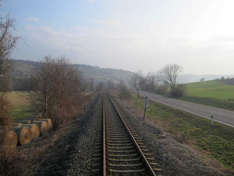 Auf der Unstrutbahn zwischen Balgstädt und Freyburg am 16.03.2015. (Foto: Tobias Döpfner)