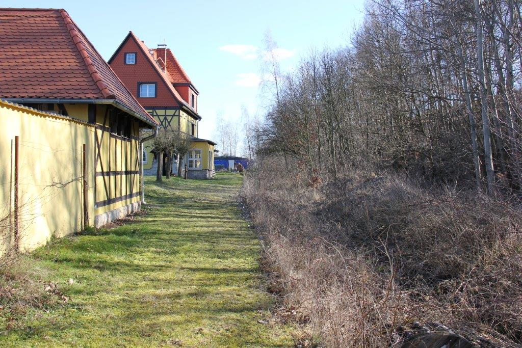 Der ehemalige Bahnsteig in Saubach am 23.02.2014. (Foto: Wolfgang Krolop)