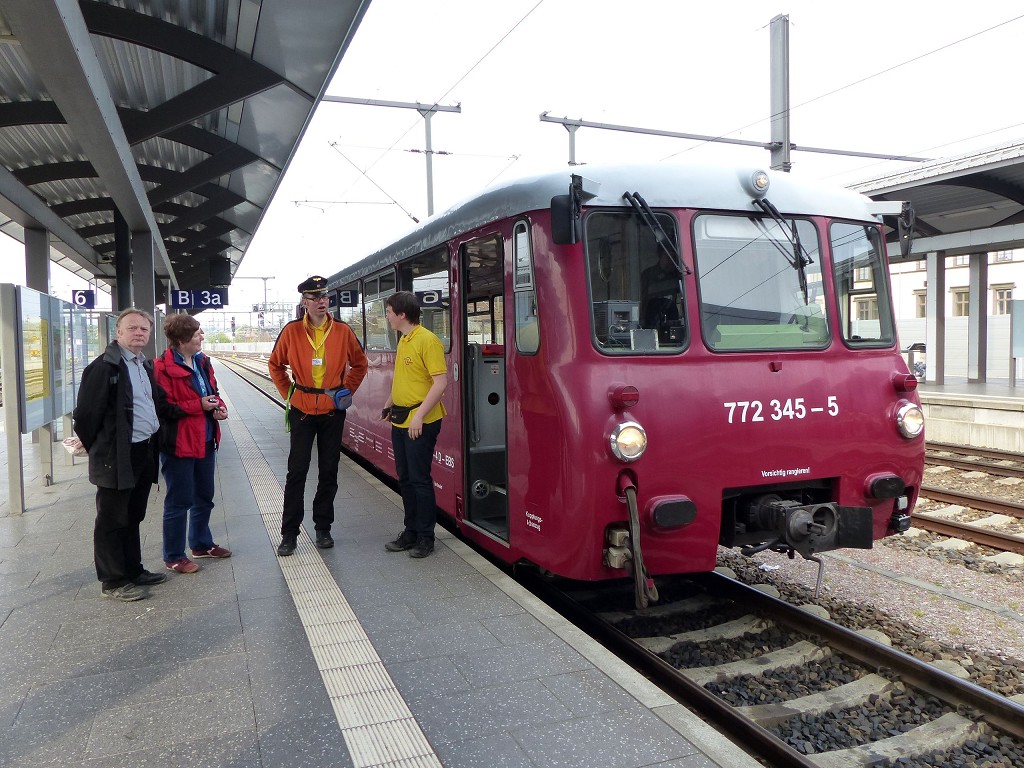 EBS 772 345 als 12.  Unstrut-Schrecke-Express , am 01.05.2016 in Erfurt Hbf. (Foto: Ralf Kuke)