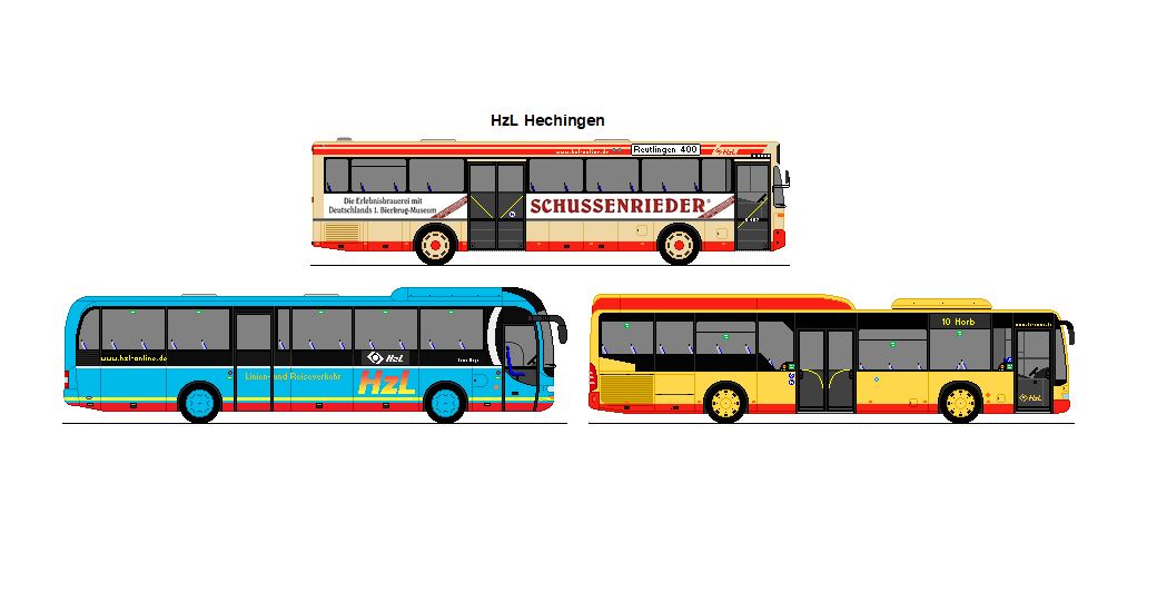 HzL Hechingen - Mercedes Benz O 407 + MAN Lion's Regio + Mercedes Benz II LE
