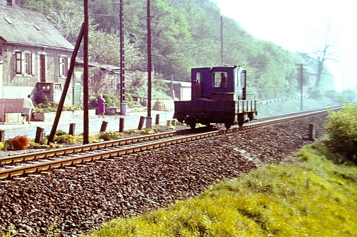 Im Jahr 1981 war dieser SKL auf der Unstrutbahn in Kleinwangen Richtung Artern unterwegs. (Foto: Detlef Beck)