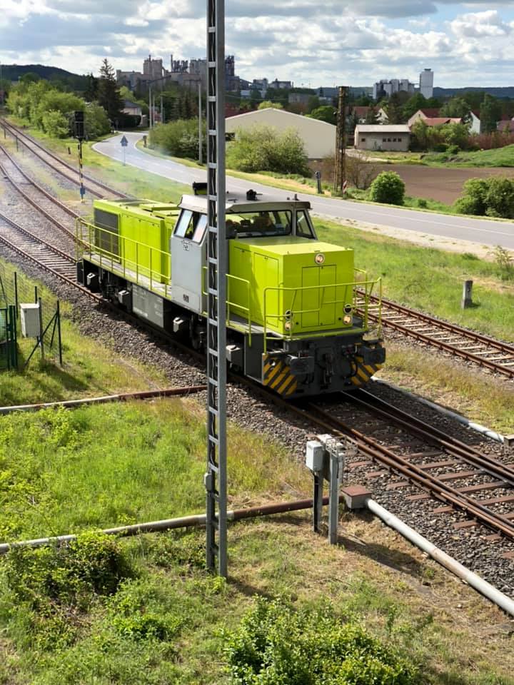 Infra Leuna 213 (92 82 0001 508-1 L-ATLU) als Tfzf nach Vitzenburg, am 09.05.2019 in Karsdorf. (Foto: Marcel Voigt)
