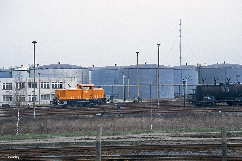Lok 20 vom Hydrierwerk am 19.03.1991 in Zeitz. (Foto: Ingmar Weidig)