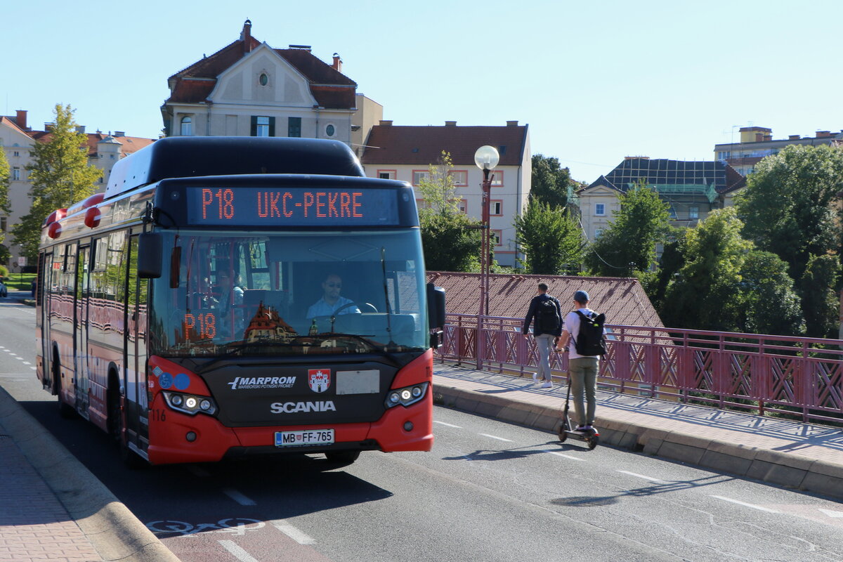 Marprom, Maribor - Nr. 116/MB FF-765 - Scania am 18. September 2025 in Maribor (Aufnahme: Martin Beyer)