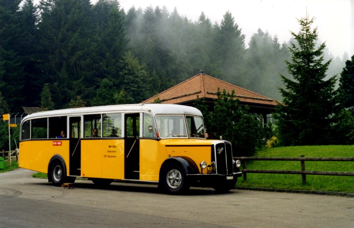 (MD267) - Aus dem Archiv: Stutz, Oberlunkhofen - AG 13'756 - Saurer/Tscher (ex Nr. 1; ex Dubs, Stallikon) um 1995