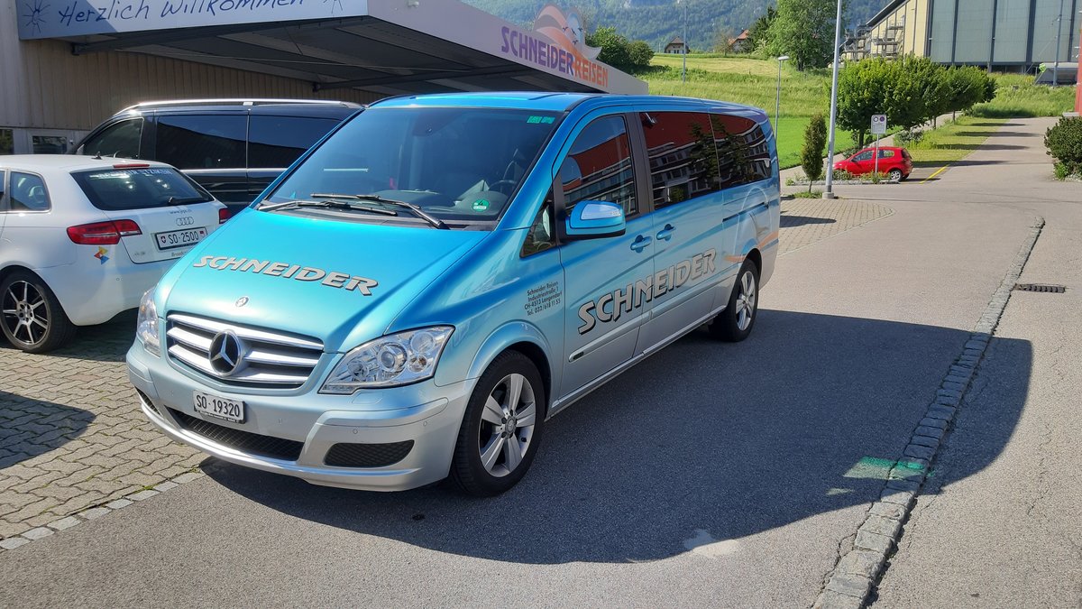 Mercedes-Benz Viano, SO 19320, Schneider Reisen und Transport AG, Langendorf, Aufgenommen am 2. Juni 2019