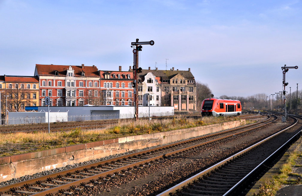  Neue  Baureihe auf KBS 551 Weßenfels - Zeitz. Der Wechsel von der BR 672 auf die BR 641 erfolgt zum Fahrplanwechsel im Dezember 2019. DB 641 001 war heute schon zusehen, unterwegs als RB 16863 (Weißenfels - Zeitz). Zeitz, am 01.12.2019.