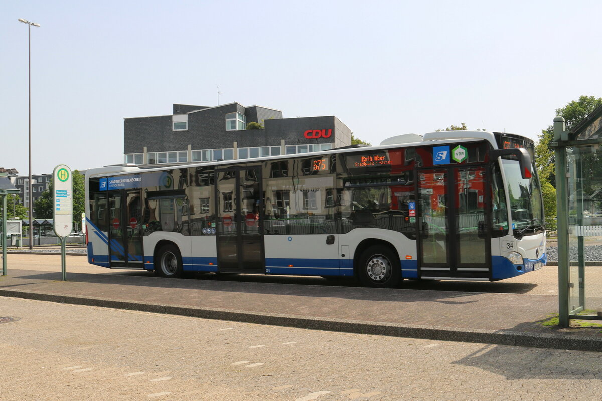 SR Remscheid - Nr. 34/RS-VK 34 - Mercedes am 18. Juni 2022 in Remscheid (Aufnahme: Martin Beyer)