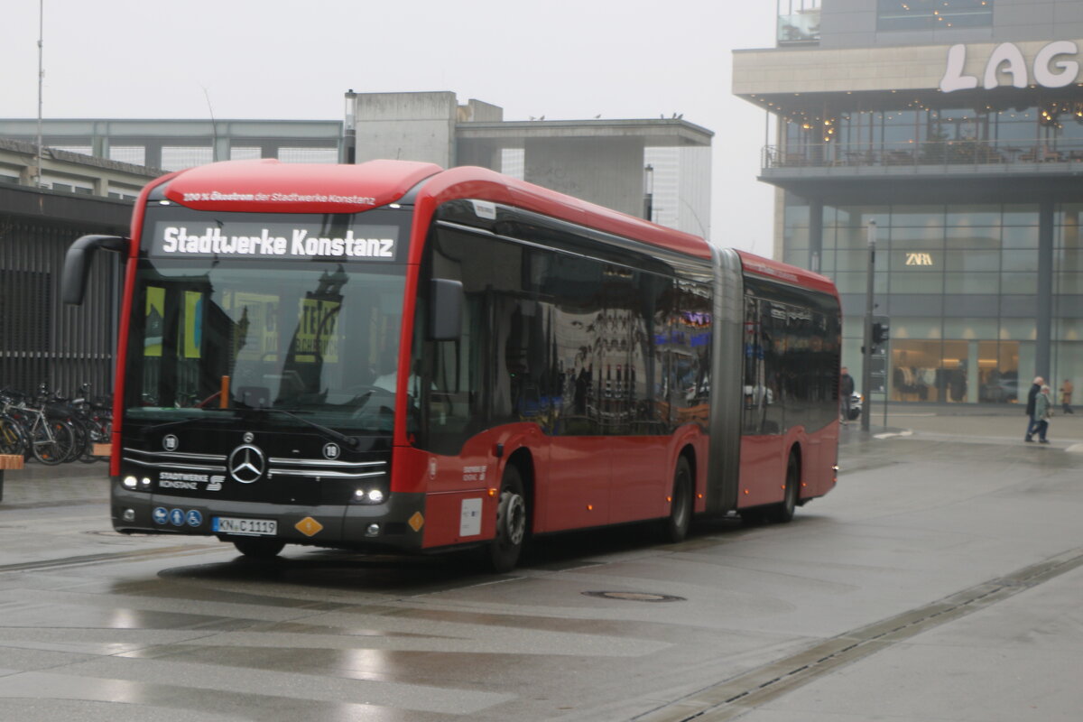SWK Konstanz - Nr. 19/KN-C 1119 - eMercedes am 18. Dezember 2025 in Konstanz (Aufnahme: Martin Beyer)
