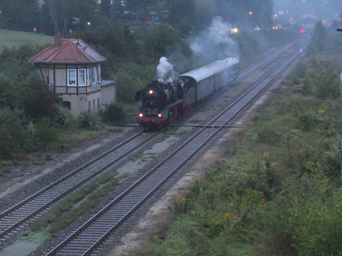 TG 50 3708-0 e.V. mit dem DPE 90146 nach Blankenburg, am 13.09.2014 in Freyburg Bbf. (Foto: Heiko Kern)
