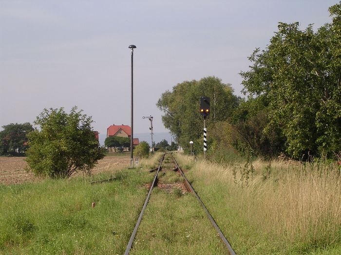 Bahnhofsausfahrt Richtung Artern in Gehofen; (Foto: Thomas Menzel)