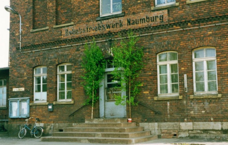Eingang des Bw Naumburg (Saale); 1992 (Foto: Hans Grau)