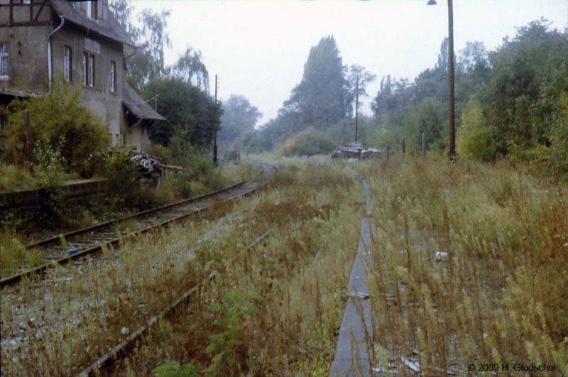 Gleisanlagen im Bf Lossa; 1985 (Foto: Heinz Glodschei)