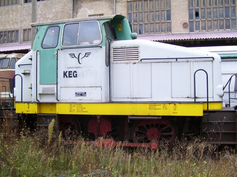 KEG 0202 abgestellt am Zementwerk Karsdorf; 08.09.2007