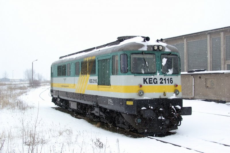 KEG 2116 (CFR 60-0979) am Zementwerk Karsdorf; 10.03.2004 (Foto: Ralph Mildner)