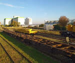 Sanierungsarbeiten am 16.10.2024 im Bahnhof Querfurt.