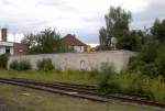 Ein ehemaliges Unterkunftsgebäude für Eisenbahner im Bf Roßleben; 28.08.2011