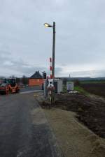 Die Bauarbeiten am Bahnübergang an der L212 in Laucha sind fast abgeschlossen.