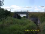 Ein Brückenbauwerk auf der Landesgrenze zwischen Sachsen-Anhalt und Thüringen bei Roßleben am 15.07.2013.