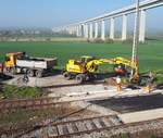Am 18.04.2018 fanden beim Stellwerk W4 in Karsdor Bauarbeiten zur Erneuerung des dortigen Bahnübergangs statt. (Foto: Jens Hermann)