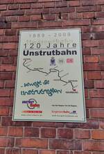 Die Infotafel der IG Unstrutbahn e.V. am 22.08.2021 in Karsdorf. (Foto: Holger Possnien) 