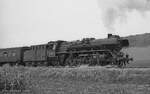 DR 41 1263-7 bei der Abschiedsfahrt für die Baureihe 41 bei der RBD Erfurt am 30.09.1978 auf der Unstrutbahn bei Roßleben.