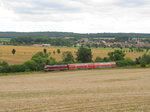 EBS 132 334-4 mit dem DPE 74386 von Naumburg Hbf nach Karsdorf, am 20.08.2016 auf der Unstrutbahn bei Freyburg.