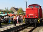 Die 346 502-7 der Erfurter Bahnservice GmbH stand bei unserem 6. Dampflokfest in Karsdorf auch für Führerstandsmitfahrten bereit; 25.09.2011 (Foto: Dieter Thomas)