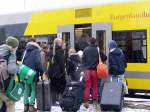 Zahlreiche Schüler der Klosterschule in Roßleben nutzten am 21.12.2012 die von der IG Unstrutbahn e.V.