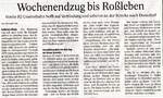  Wochenendzug bis Roßleben  aus der Thüringer Allgemeinen Artern, vom 02.07.2020.