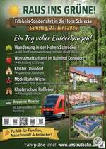 Am 27.06.2026 hei�t es  Raus ins Gr�ne!  Die IG Unstrutbahn e.V. hat ab Naumburg (S) eine Erlebnis-Sonderfahrt in die Hohe Schrecke organisiert. 