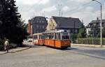 strasenbahn-naumburg/439944/tw-26--beiwagen-im-jahr Tw 26 + Beiwagen im Jahr 1990 in der Poststraße. (Foto: Bernd Dütsch)