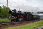 WFL 03 2155-4 als DbZ 32856 von Nossen nach Weimar zum Eisenbahnfest des TEV, am 24.05.2013 in Naumburg Hbf.