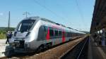 Am 29.062015 wurden in Naumburg Hbf die neuen Talent 2-Triebzüge von Abellio Rail Mitteldeutschland vorgestellt und für Präsentationsfahrten eingesetzt.