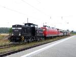 EBS mit Lokzug auf Rf in die Abstellung in Naumburg (S) Hbf.